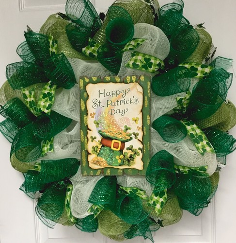 Rainbow Handmade Deco Mesh Wreath | eBay