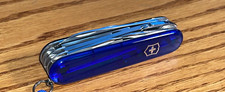 New Victorinox Swiss Army 91mm DELUXE TINKER Translucent Sapphire Blue 1.4723-T2