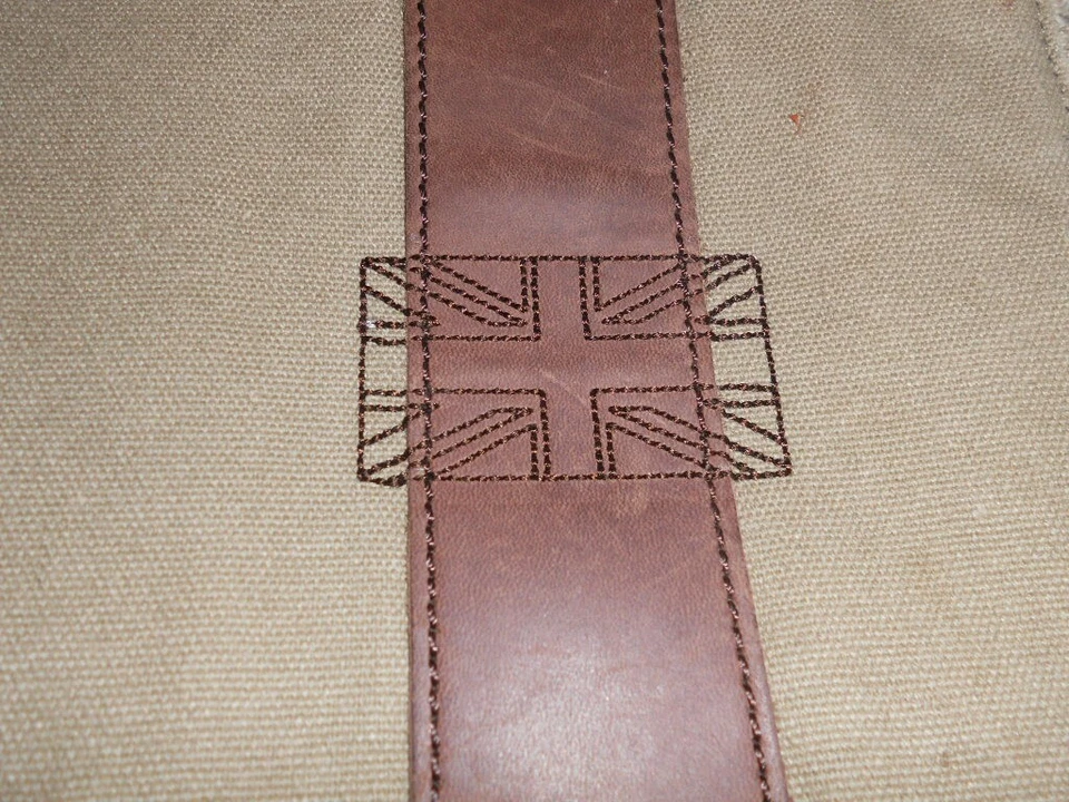 Bolso Bandolera Mensajero Ben Sherman - OD Verde Lona y Cuero - 12" x 12" x 5" Foto 4 de 4