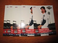 Lot (5) TOMMY EVELD Arizona Kane County 2017 Midwest League All Star cards MWL