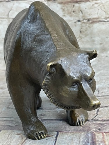 Western Art Black Bear Mother Large Bronze Statue Sculpture Figurine Figure - Picture 9 of 10