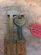Vintage Corbin WWI Gold Plated Blank Uncut Keys CO - 1 4-Pin 