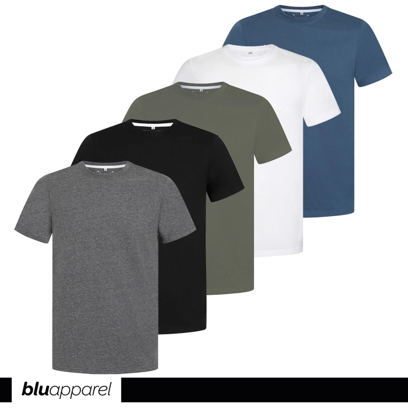 Mens 5 Pack Multipack Plain T-Shirt Short Sleeve Crew Neck Tees Cotton Mix Gym
Opens in a new window