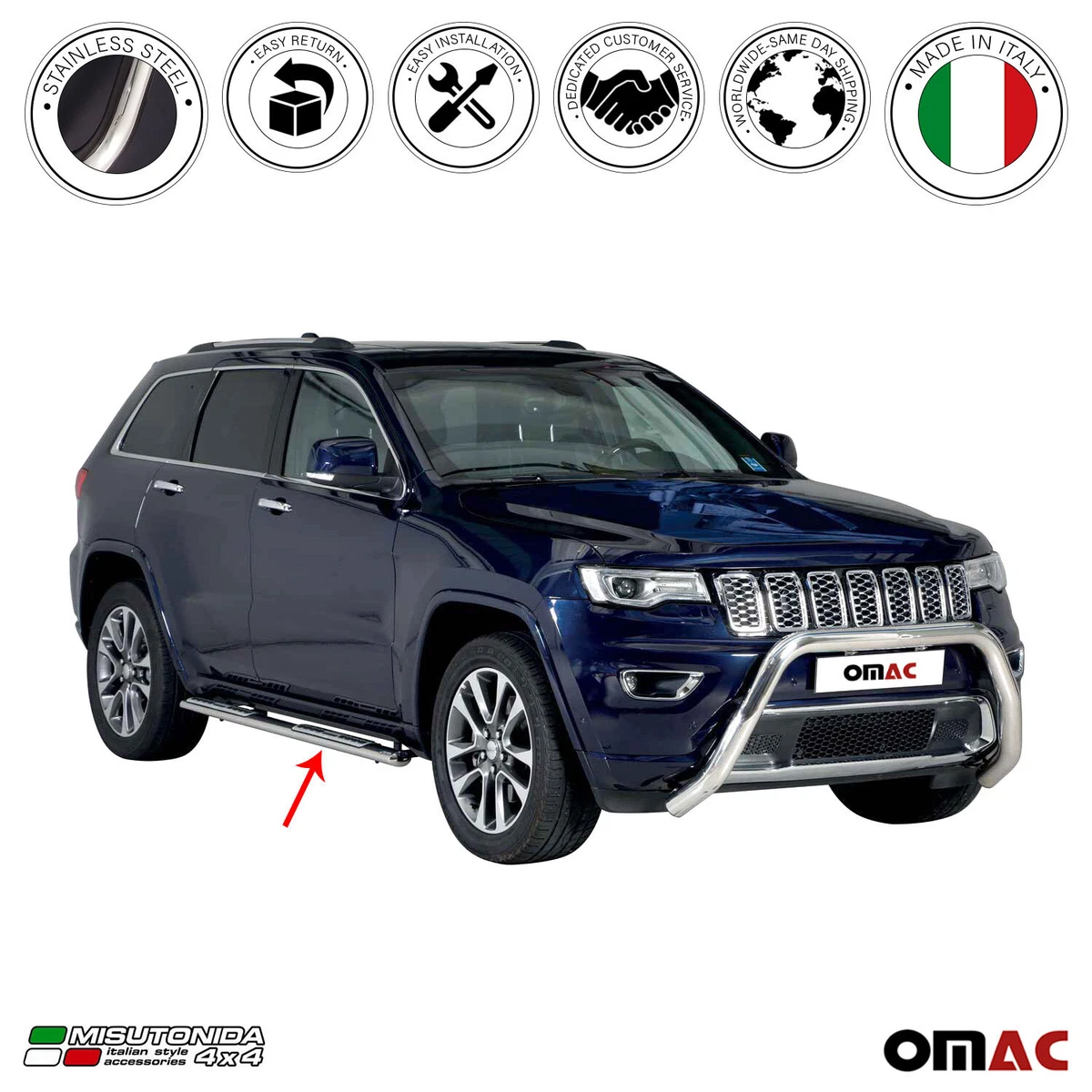 Running Boards For Jeep Grand Cherokee Overland 2015 2023 Silver S