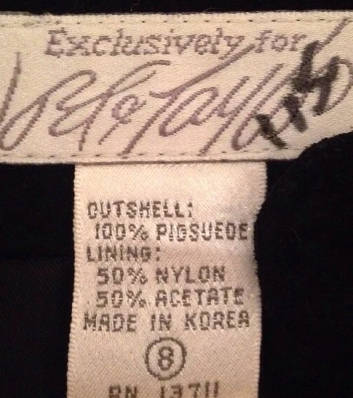 Женский черный замшевый блейзер 8 Lord & Taylor - Изображение 4 из 4