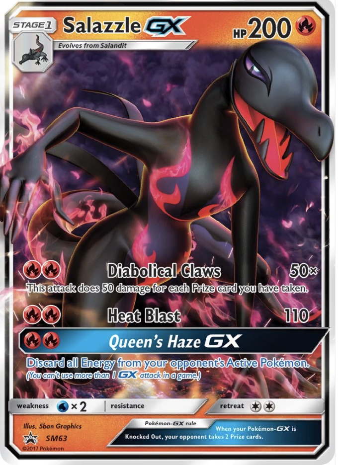 Pokémon Salazzle GX SM63 | 1 CARD + FREE PROTECTOR U13 | eBay