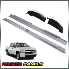 Fit For 01-07 Crew Cab Chevy Silverado GMC Slip On Rocker Panels & Cab Corners
