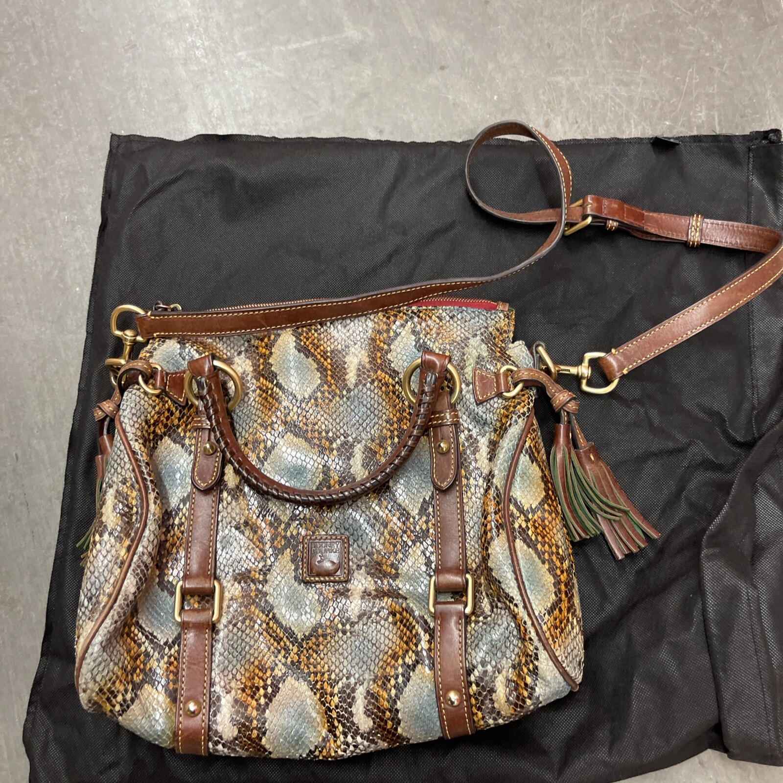 Dooney & Bourke Medium Python Satchel - image 1