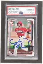 Taylor Ward Signed 2015 Bowman Draft #130 RC (PSA) - Autograph Graded PSA 10 | R