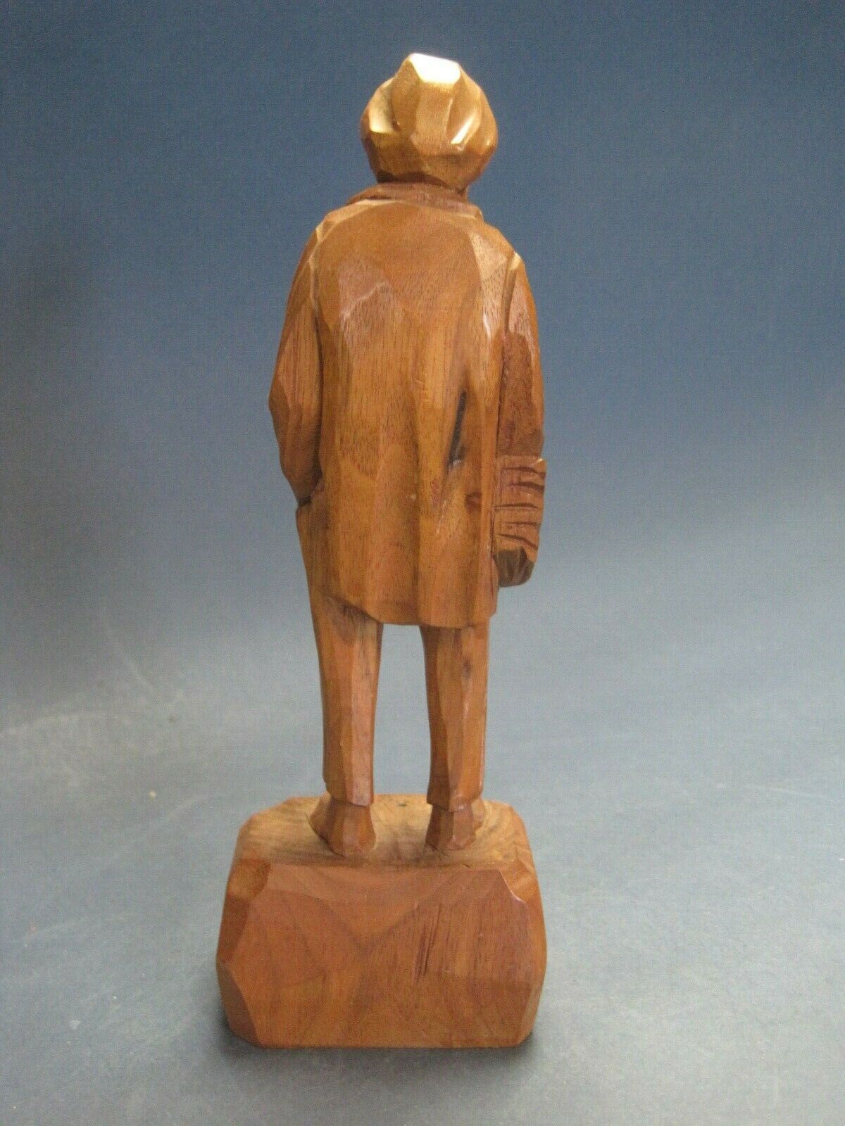 Weary traveler wood sculpture folk art hand carved figure (1 of 2)