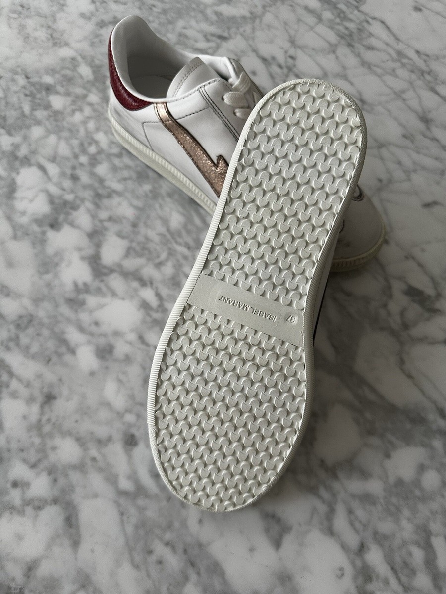 Isabel Marant Bryce Sneakers Distressed Lightning Bolt Size