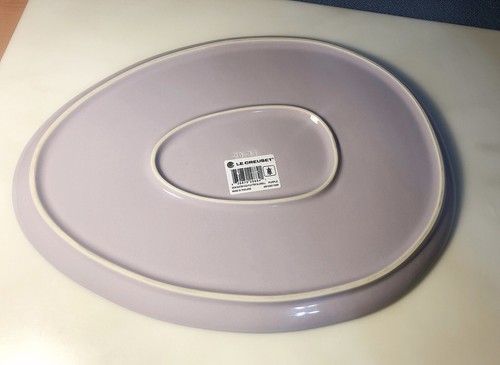 Le Creuset NEW Stoneware Easter Egg Platter Set Of 2 14”X11” Purple&Rosemary - Picture 4 of 8