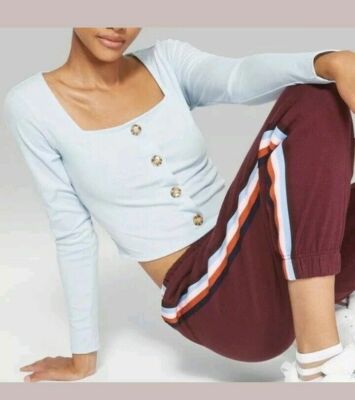 square neck button down top