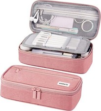 Large Pencil Case, Big Capacity Pencil Pouch Stationery Pen Bag, Storage High