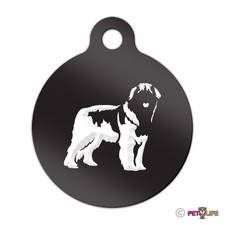 Leonberger Engraved Keychain Round Tag w/tab leo Many Colors