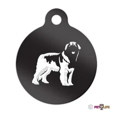 Leonberger Engraved Keychain Round Tag w/tab leo Many Colors