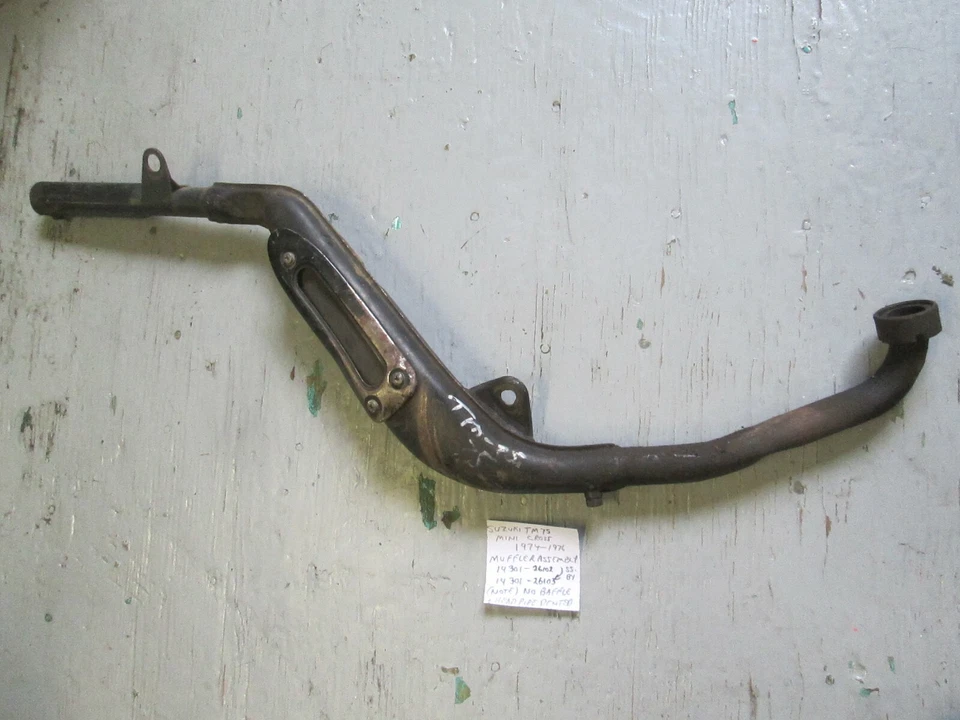 Silenciador de escape Suzuki TM75 1974-1976 14301-26102-H01 / 14301-26103-H01 Foto 4 de 4