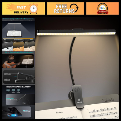 Rechargeable 88 LED Music Stand Light - Clip-on, Eye-Protective, 5 Brightness &