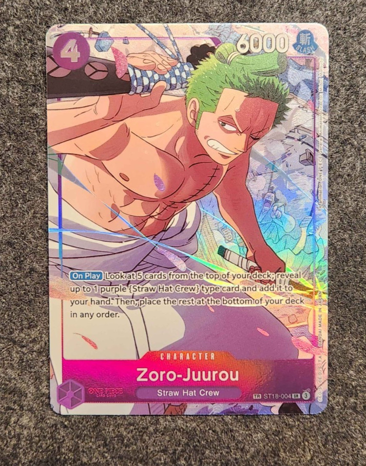 One Piece Zoro-Juurou ST18-004 (TR) Treasure Rare Emperors in the New World NM