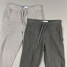 Lote de pantalones jogger antiguos azul marino para hombre pequeños grises cónicos con cordón