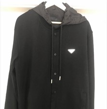 PRADA jjacket /coat black ,waterproof hood  large