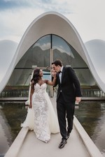 Galia Lahav Anica Wedding Dress with Veil and Overskirt - Size 6 - Preserved
