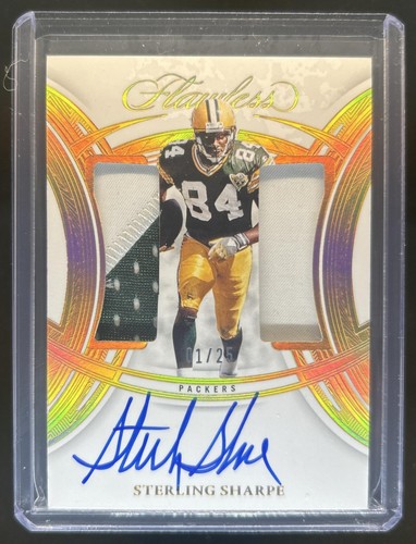 2025 Panini Flawless Sterling Sharpe Dual Patch Auto Autograph #/25 Packers