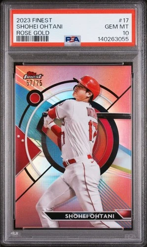 New Listing2023 Topps Finest - Shohei Ohtani #17 Rose Gold Refractor /75 PSA 10