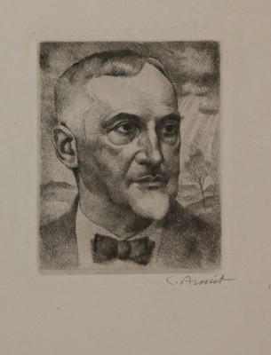 Cuno Amiet (1868-1961): Selbstbildnis. Radierung, ca. 1939. Signiert