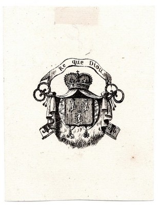 Exlibris Talleyrand Charles Maurice Copper Engraving Bookplate Ex-Libris 1800