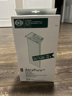 Sebo 5093am Aerapure 8-pack Filter Bags Made In Germany Automatic X Essential G
