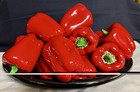 Italian Jay Wilfred Centerpiece Ceramic Platter Red Bell Peppers Andrea by Sadek — photo 4