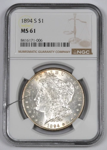1894-S Morgan Silver Dollar $1 NGC MS61  San Francisco Mint