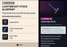 ✅ ARC RAIDERS ✅ LIGHTWEIGHT STOCK BLUEPRINT- USA SELLER