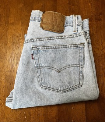 VTG Levis 501 30x30 Jeans Button Fly (Tag 32x30) Made In USA 90s Retro Batwing