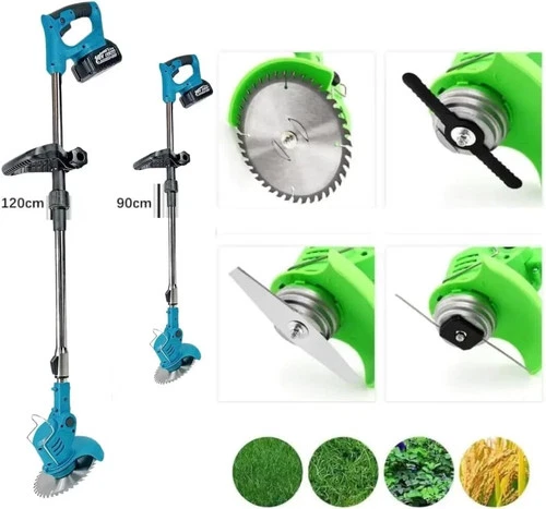 DECESPUGLIATORE A BATTERIA TAGLIABORDI ELETTRICO TAGLIAERBA 2 BATTERIE 48V - Foto 5 di 6