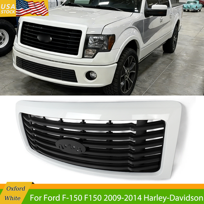 Oxford White Upper Grille Assembly For 2009-2014 Ford F150 F-150