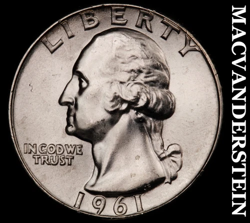 1961 Washington Quarter- Lustrous Choice Gem Brilliant Uncirculated #i6253