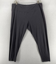 EILEEN FISHER Pants 2X Plus Stretch Organic Cotton Jersey Slim Leggings Gray USA