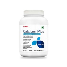 GNC Calcium Plus 1000mg with Magnesium and Vitamin D3 60 Tablets 0.34 per thousand milligrams