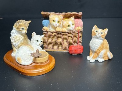 Set of 3 Cat figurines from The Stratford Collection  & Sherratt & Simpson