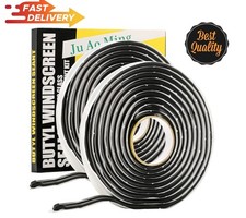 2 Pack Butyl Seal Tape, 3/8 X 30 Feet Black Rubber Sealant Tape, Leak Proof