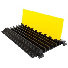 Modular Rubber 5-Cable Warehouse Electrical Snake Cover Protector Ramp