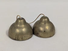 Vtg Antique Brass Chinese Finger Si Cymbals Clapper Musical Instrument Pengling