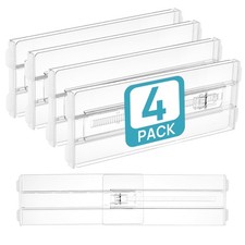4 Pack Drawer Dividers for Clothes 4"High 10.2"-16.5"Adjustable Expandable