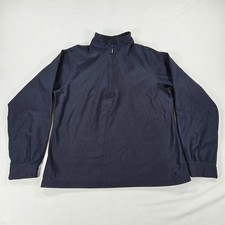 Title Nine 1/4 Zip Fleece Lined Pullover Long Sleeve Black Sweatshirt Size Large