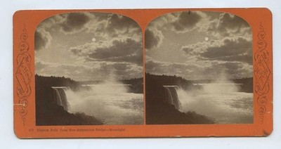 Niagarafälle von neuer Hängebrücke - George Barker Stereoview