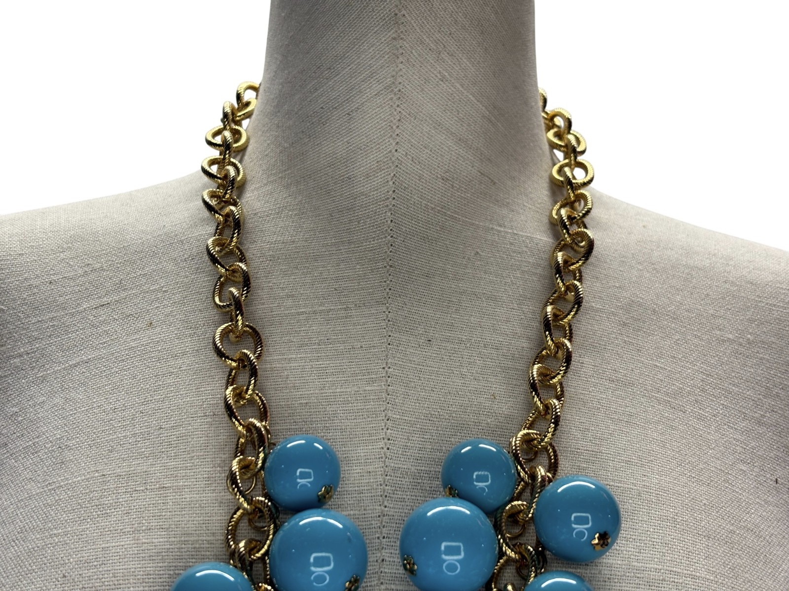 Kenneth Jay Lane KJL blue bead necklace - image 5