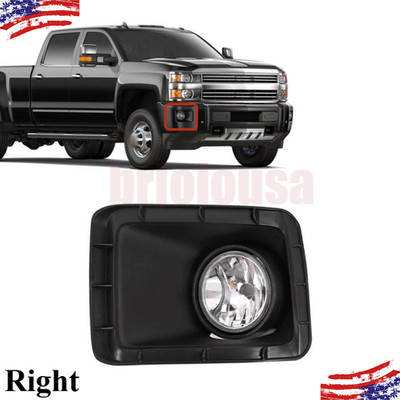 Front Right Passenger Side Fog Lamp Bezel For Silverado 2500HD 3500 2015-18 NEW