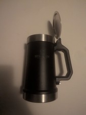 Classic Bottle Opener Beer Stein 24 Oz | Flip up Lid and Heavy Duty Handle with